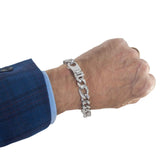 14KT White Gold 8.5" Cuban Link Diamond Bracelet