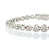 14KT White Gold 7.00ct-tw Graduated Diamond Tennis Bracelet