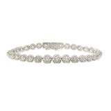 14KT White Gold 7.00ct-tw Graduated Diamond Tennis Bracelet