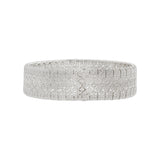 Estate 14KT White Gold Diamond Mesh Filigree Bracelet