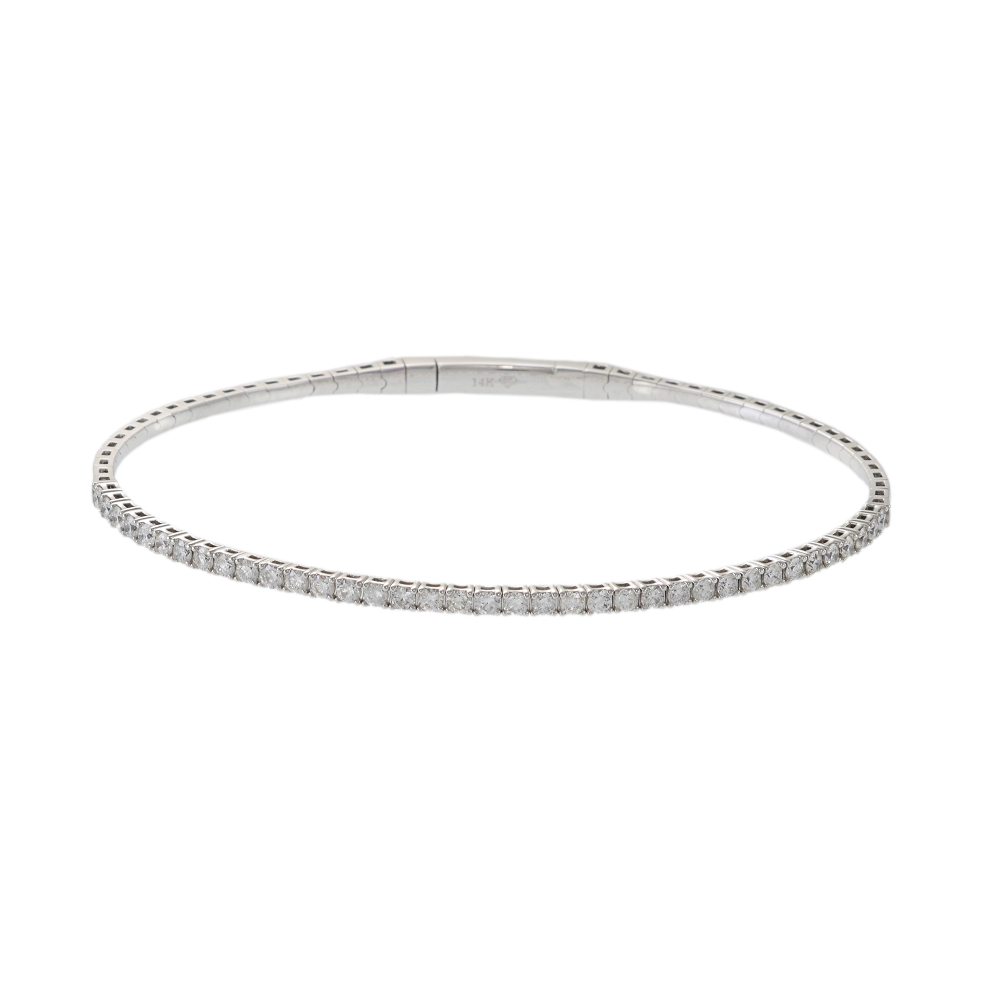 14KT White Gold Diamond Flex Bangle (1 ct. tw.)