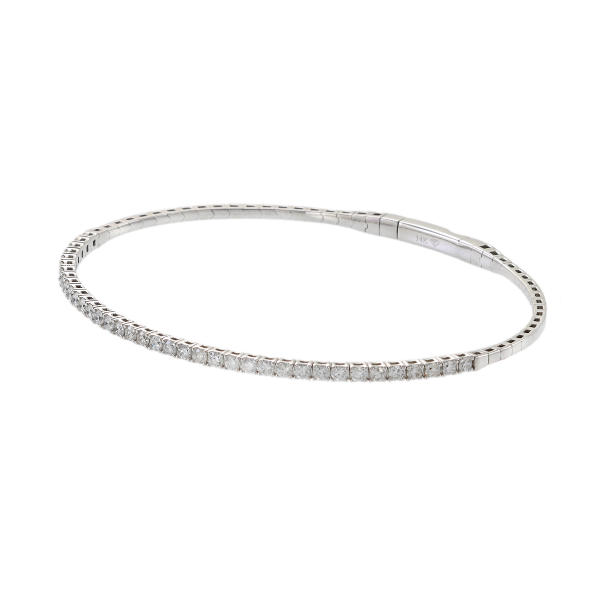 14KT White Gold Diamond Flex Bangle (1 ct. tw.)