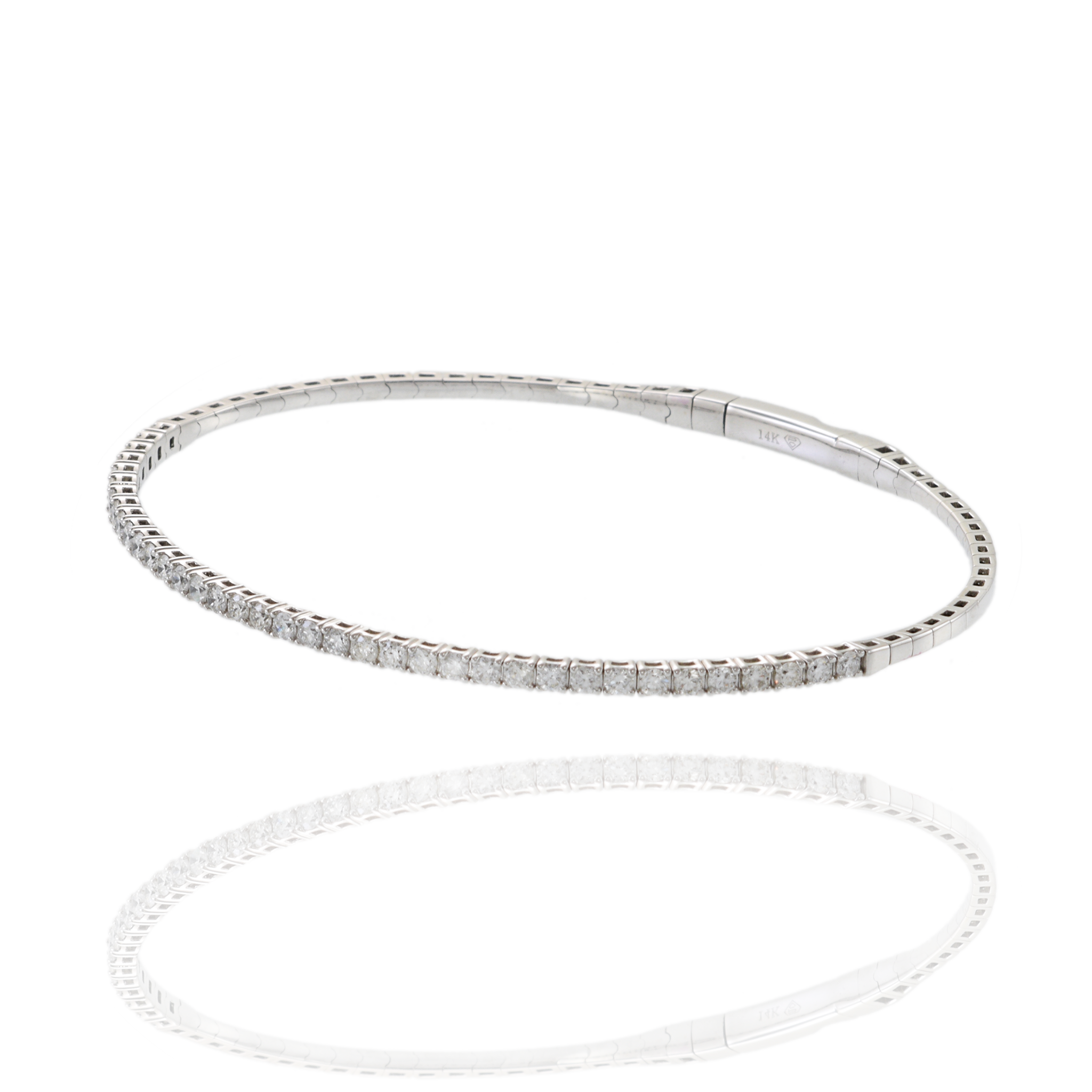 14KT White Gold Diamond Flex Bangle (1 ct. tw.)