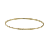 14KT Yellow Gold and Round Cut Diamond "Flex" Bangle