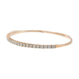 14KT Rose Gold Diamond Flex Bangle