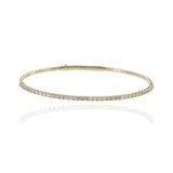 14KT Yellow Gold Flex Bangle with White and Yellow Diamonds