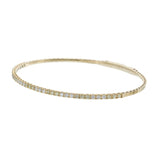 14KT Yellow Gold Flex Bangle with White and Yellow Diamonds