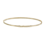 14KT Yellow Gold Flex Bangle with White and Yellow Diamonds