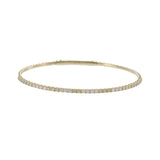 14KT Yellow Gold Flex Bangle with White and Yellow Diamonds