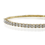 .50 CT Diamond Flex Bangle Bracelet in 14KT Yellow Gold
