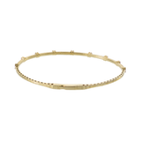 14KT Yellow Gold with Round Cut Diamonds and Baguette Cut Rubies Flex Bangle