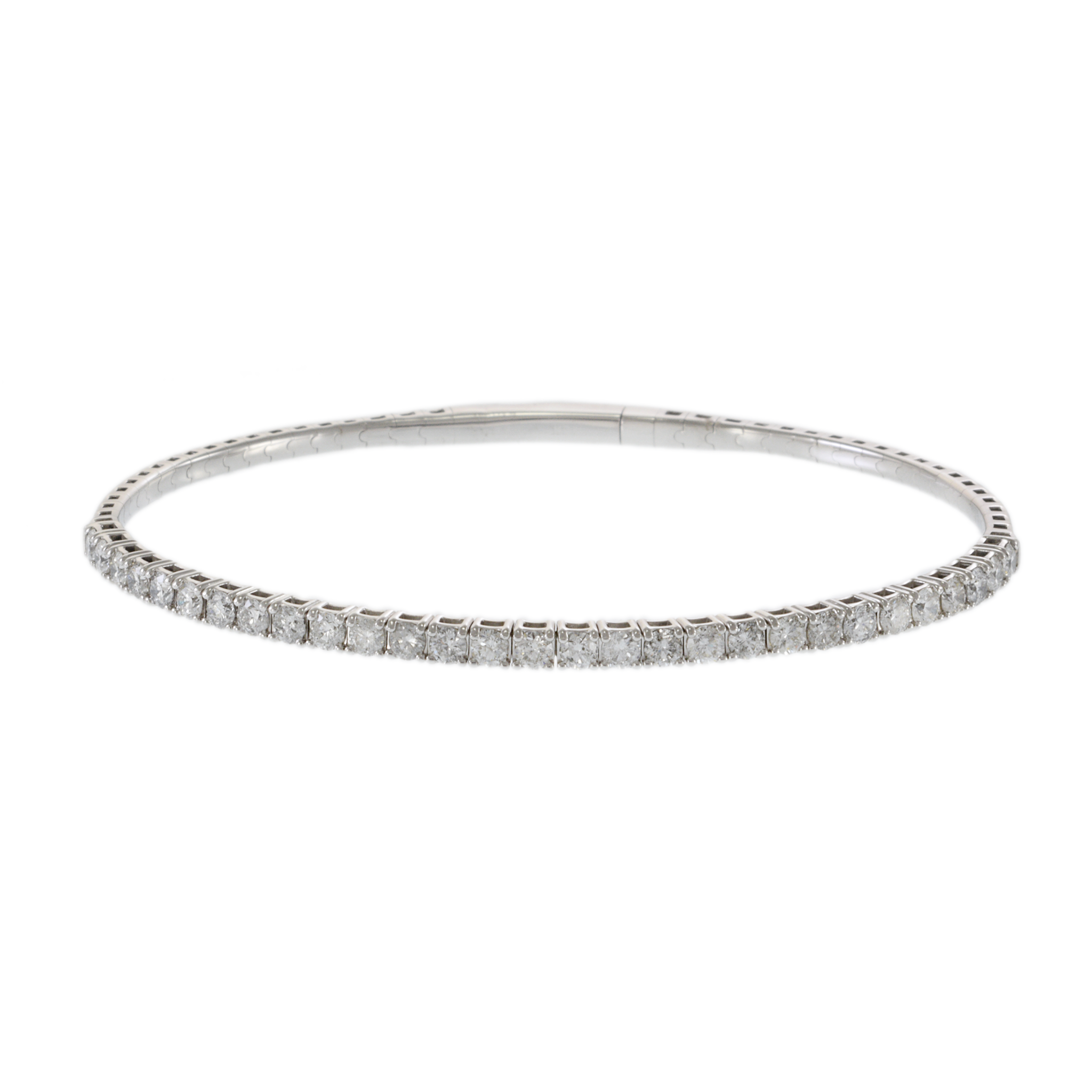 14KT White Gold Diamond Flex Bangle (2ct. tw.)