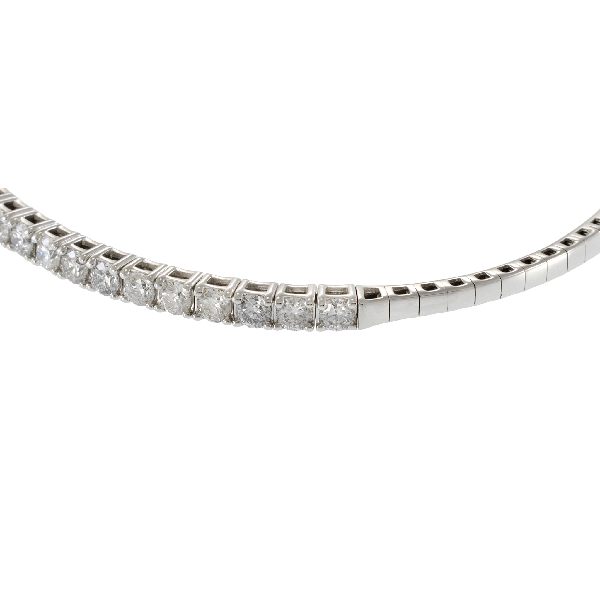 14KT White Gold Diamond Flex Bangle (2ct. tw.)