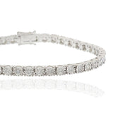 14KT White Gold Diamond Tennis Bracelet - 3.05 CT