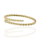 14KT Yellow Gold Flex Diamond Snake Wrap Bracelet