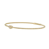 14KT Yellow Gold Diamond 'Evil Eye' Flex Bangle