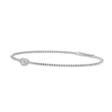 14KT White Gold Diamond 'Evil Eye' Flex Bangle