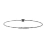 14KT White Gold Diamond 'Evil Eye' Flex Bangle