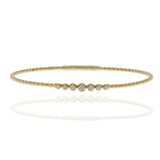 14KT Yellow Gold Graduated Diamond Flex Bangle Bracelet – 0.22CTW
