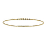 14KT Yellow Gold Graduated Diamond Flex Bangle Bracelet – 0.22CTW