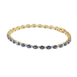 14KT Yellow Gold Oval Sapphire and Diamond Bracelet