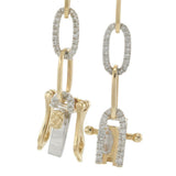 14KT Two-Tone Gold Paperclip Link Bracelet with 1.00CT Diamond Accents