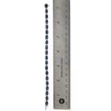 14KT White Gold Oval Sapphire and Diamond Tennis Bracelet