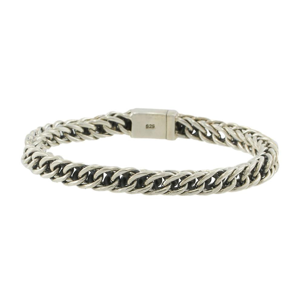 Men’s Sterling Silver Square Link Bracelet