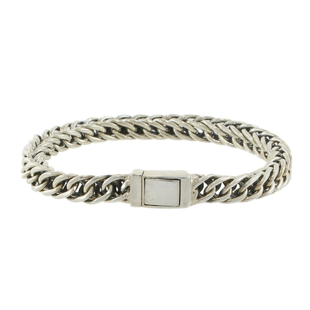 Men’s Sterling Silver Square Link Bracelet