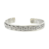 Louis Martin Sterling Silver Flat Braided Open Bangle