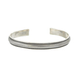 Louis Martin Sterling Silver Ribbed Open Bangle