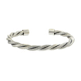 Louis Martin Sterling Silver Braided Twist Open Bangle