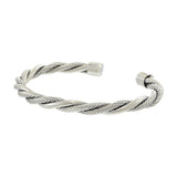 Louis Martin Sterling Silver Braided Twist Open Bangle
