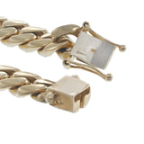 10KT Yellow Gold Cuban Link Bracelet with Pavé Diamonds