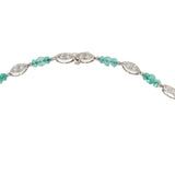 Vintage Retro Period Columbian Emerald and Diamond Necklace