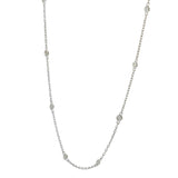 14KT White Gold Diamonds by the Yard Necklace – 18 Inches, 0.50CTW