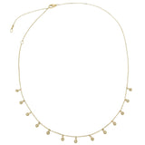 14KT Yellow Gold Bezel Set Diamond Drop Necklace - 0.50CTW