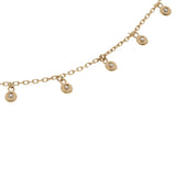 14KT Yellow Gold Bezel Set Diamond Drop Necklace - 0.50CTW