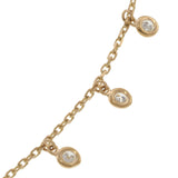 14KT Yellow Gold Diamond Drop Necklace – 18 Inches, 0.50CTW