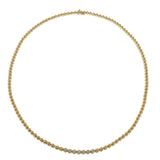 Estate 14KT Yellow Gold Half Dome Link Diamond Necklace – 19.5 Inches, 0.75CTW