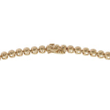 Estate 14KT Yellow Gold Half Dome Link Diamond Necklace – 19.5 Inches, 0.75CTW
