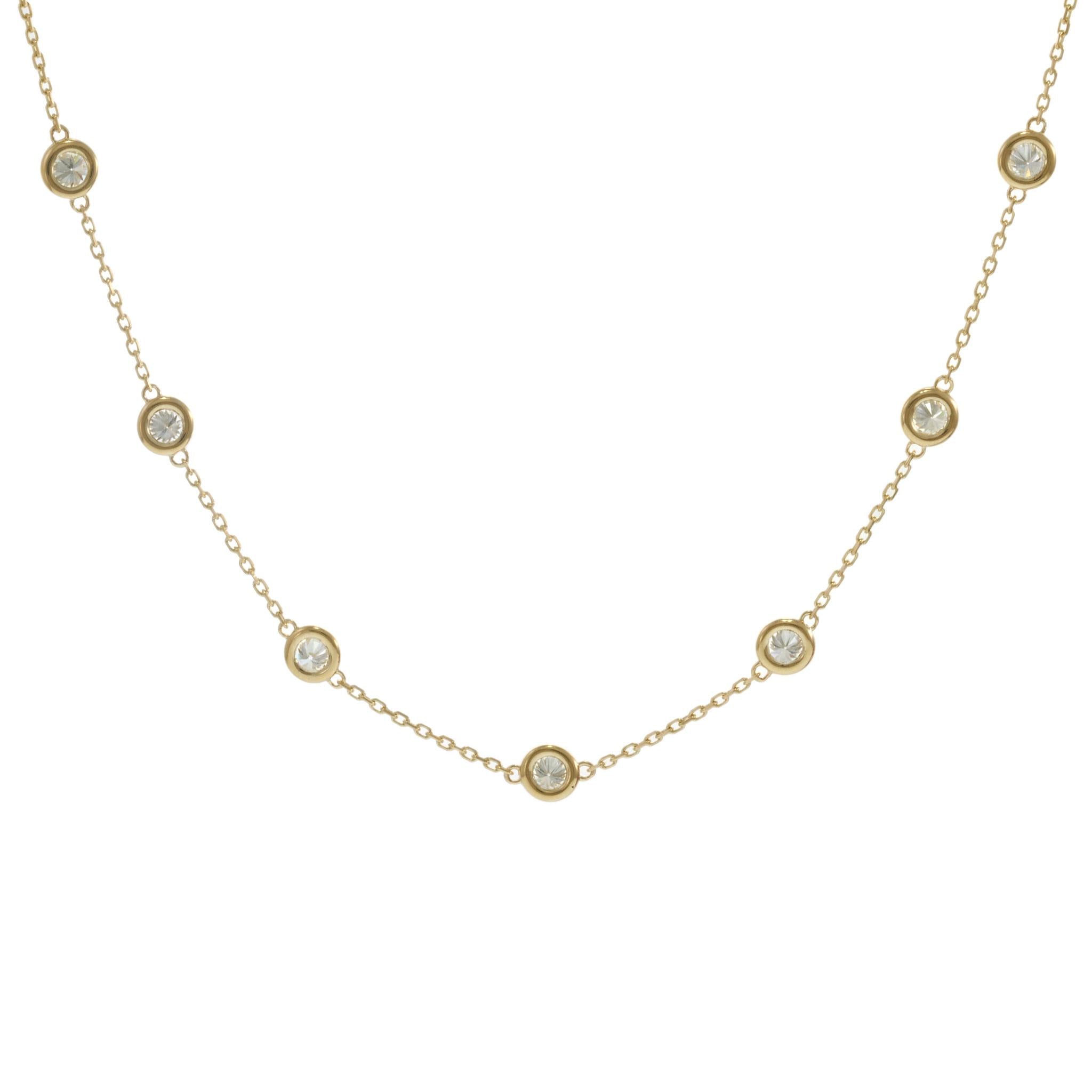 14KT Yellow Gold Diamonds by the Yard Necklace – 18 Inches, 3.00CTW