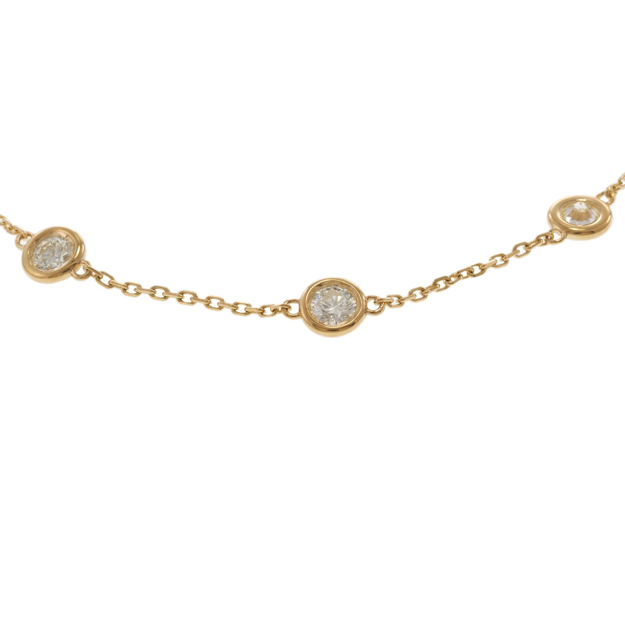 14KT Yellow Gold Diamonds by the Yard Necklace – 18 Inches, 3.00CTW