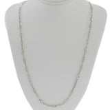 14KT White Gold Paperclip Diamonds by the Yard Necklace – 18 Inches, 1.00CTW