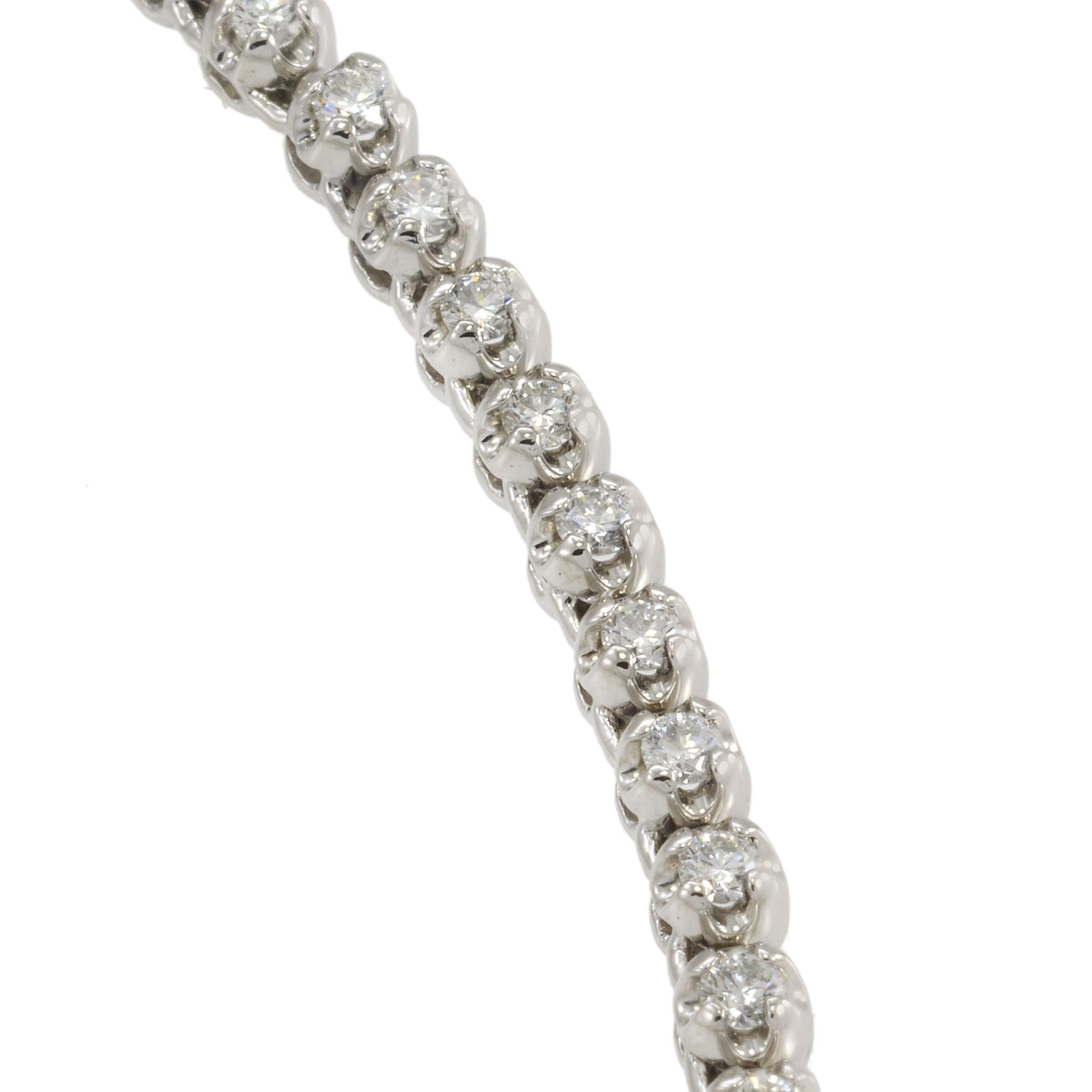 Platinum Diamond Tennis Necklace – 6.00CTW