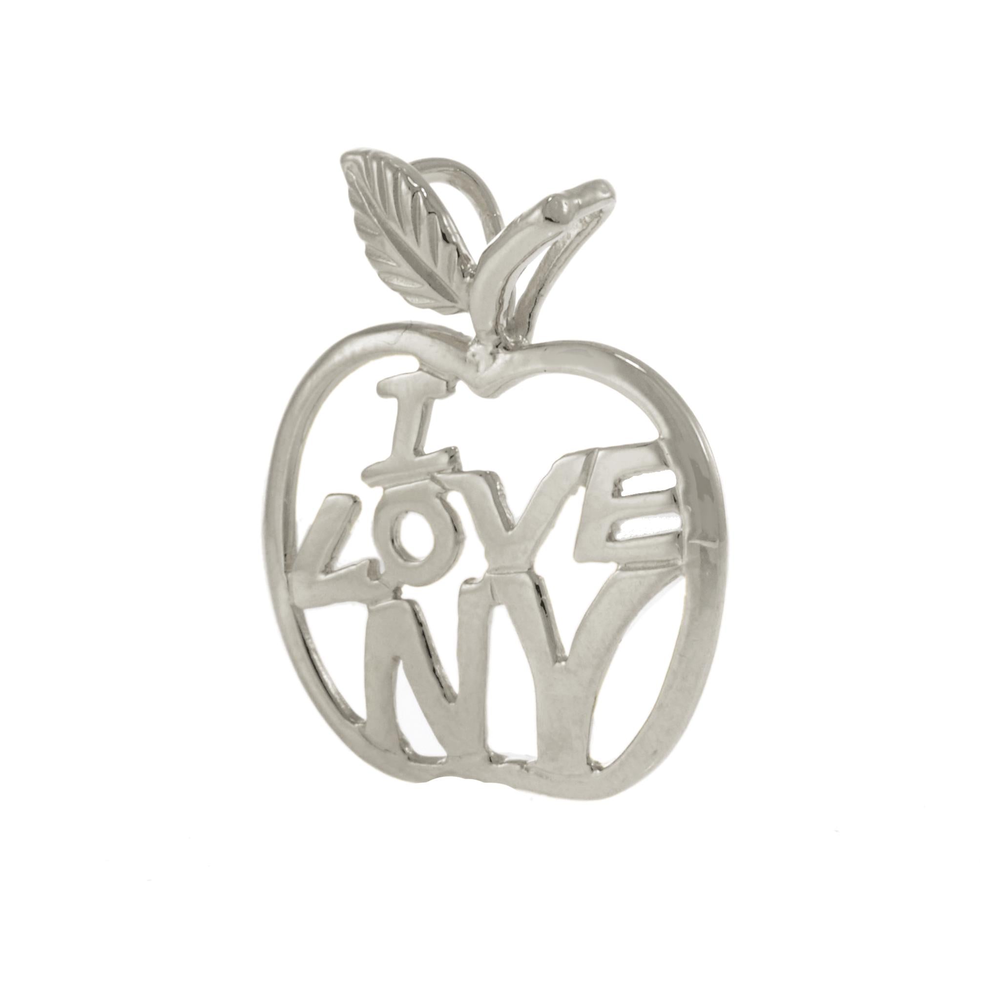 Sterling Silver “I Love NY” Apple Charm
