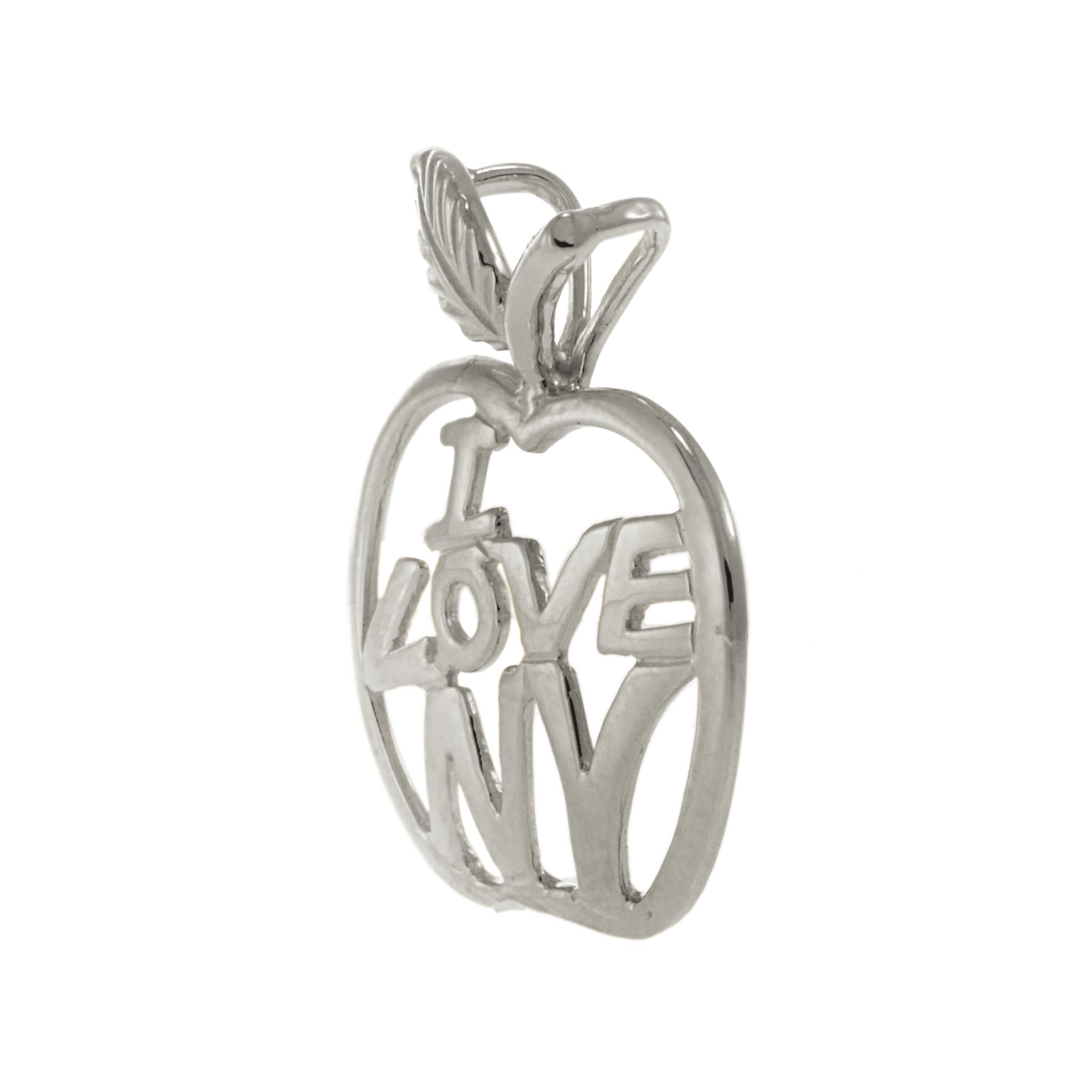 Sterling Silver “I Love NY” Apple Charm