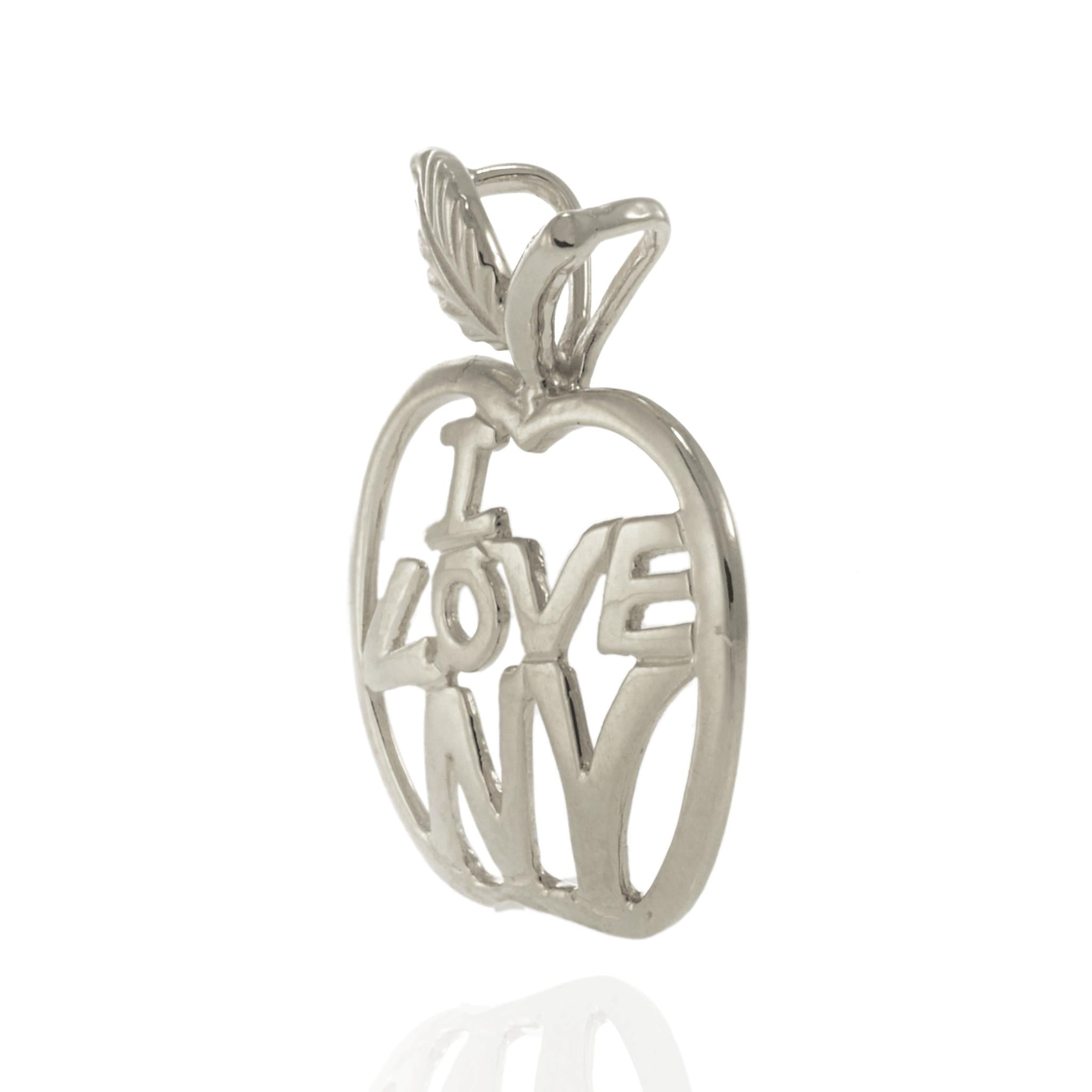 Sterling Silver “I Love NY” Apple Charm