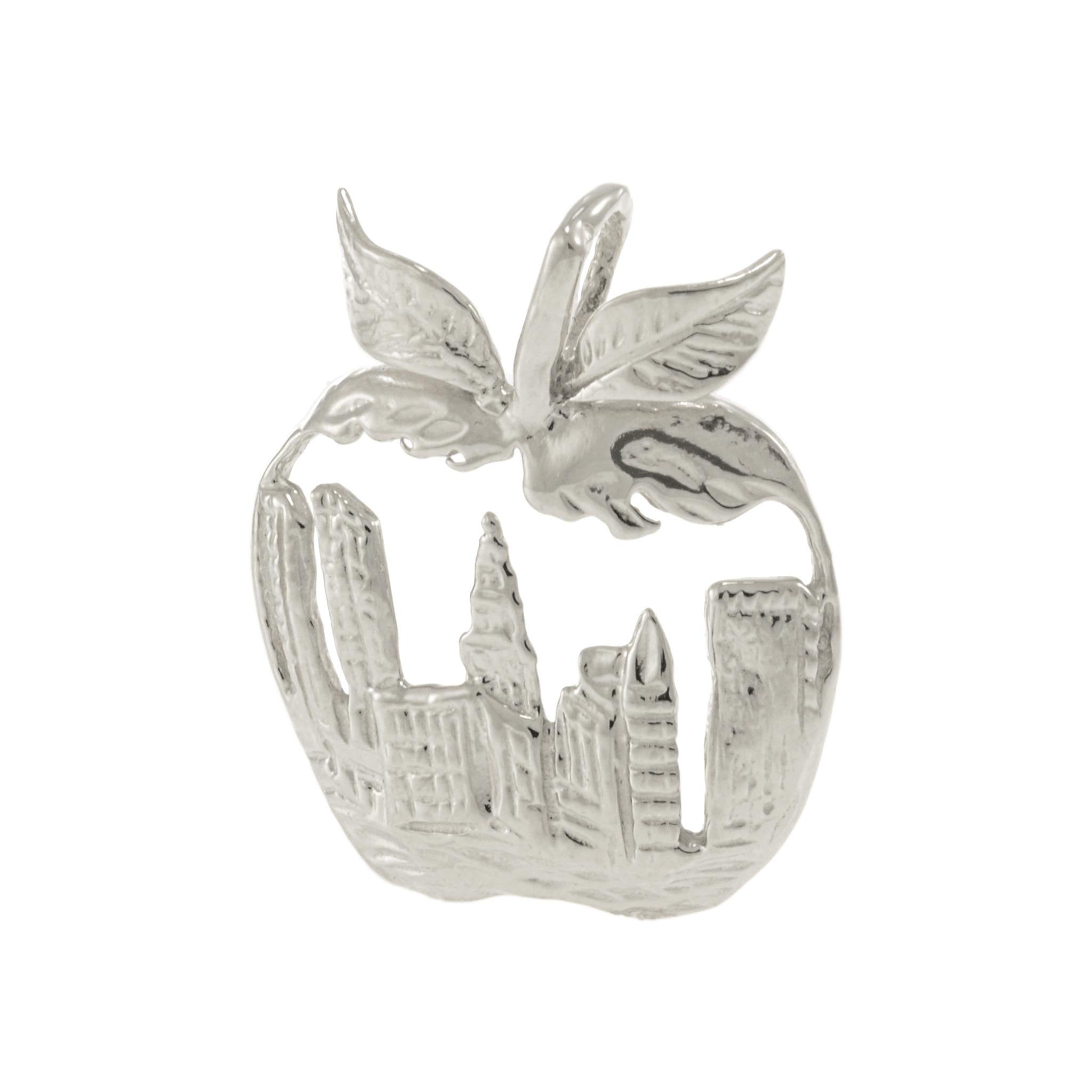 Sterling Silver Big Apple Skyline Charm