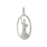 Sterling Silver Oval Statue of Liberty Charm